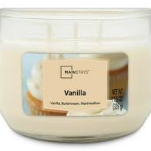 MAINSTAYS VANILLA 11.5 OZ SCENTED JAR - Picture 2 of 2